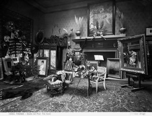 Lo studio del pittore e Professore Tito Conti, Firenze da Brogi Brogi