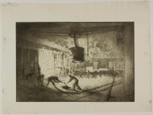 Chicago - Forno a focolare aperto, Illinois Steel Co. da Bror Julius Olsson Nordfeldt