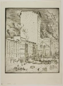 Chicago - Via dello Stato da Bror Julius Olsson Nordfeldt