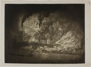 Chicago - Illinois Steel Co., 92nd Street da Bror Julius Olsson Nordfeldt