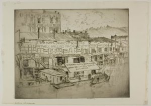 La rimessa per barche sul Willamette da Bror Julius Olsson Nordfeldt