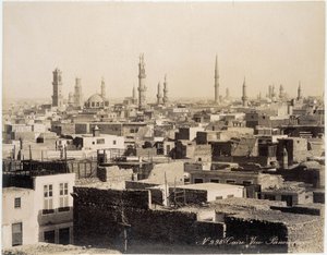 Vista dei tetti del Cairo - fotografia dei Fratelli Zangali, fine XIX secolo