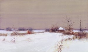 Scena di neve in campagna, c.1890
