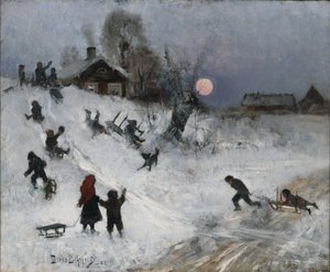 Slittino, 1882 da Bruno Andreas Liljefors