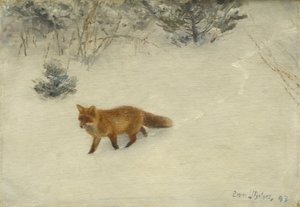 La volpe, 1893 da Bruno Andreas Liljefors