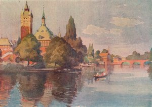 Il Teatro Memoriale di Shakespeare, Stratford On Avon, c1905 da Buddig Anwylini Pughe