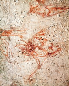 Sinopia showing a devil, Trionfo della Morte, fresco … (fresco) da Buonamico Buffalmacco