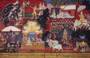 Il futuro Buddha cresce, c.1800-20 da Burmese School