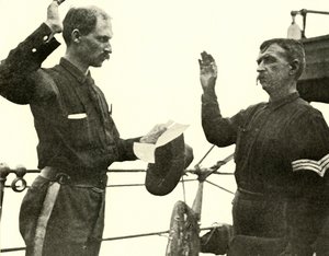Tenente Lewis che Arruola di Nuovo Thomas Dixon, Guerra Ispano-Americana, 19 giugno 1898, 1899 da Burr McIntosh