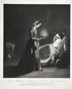 Florence Nightingale, un angelo della misericordia, Ospedale di Scutari, inciso da Tomkins, 1855