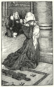 Illustrazione per The Cloister and The Hearth di Charles Reade (litografia) da Byam (after) Shaw