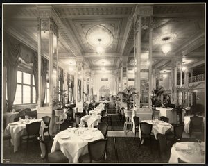 Una sala da pranzo al Robert Treat Hotel, Newark, New Jersey