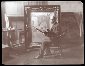 H.B. Snell nel suo studio, New York, 1907