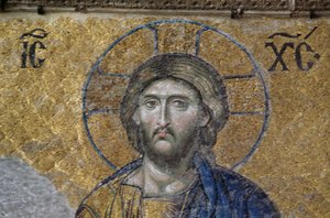 Deesis Cristo nella Hagia Sophia (mosaico) da Byzantine