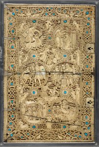 Egerton MS 1139 Copertina superiore con scene della vita di Davide, il 