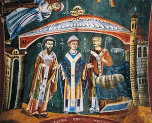 San Nicola consacrato vescovo di Myra (dettaglio)