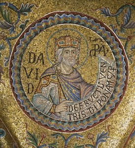Re Davide (dettaglio) dei mosaici interni nella Basilica di San Marco, XIII secolo da Byzantine Byzantine