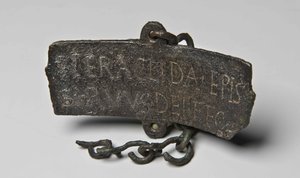 Targa votiva di Vescovo Heraklides da Byzantine Byzantine