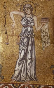 Giustizia (dettaglio) dei mosaici interni nella Basilica di San Marco, XII secolo