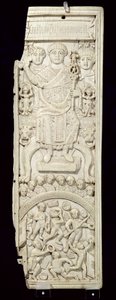 Pannello dal Dittico del Console Areobindo, Costantinopoli, 506 d.C. da Byzantine School