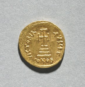 Solidus con Eraclio e suo figlio Eraclio Costantino da Byzantine School