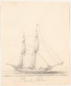 Nave bomba con vela di gabbia da C.A. Lorentzen