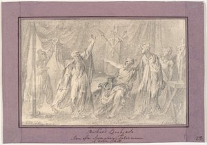 Riccardo Cuor di Leone. Scena dal romanzo "Il Talismano" (1825) di Walter Scott da C.A. Lorentzen