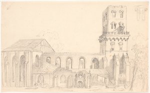 Rovine della chiesa di Nicolai, Copenaghen da C.A. Lorentzen