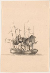 Due navi da guerra inglesi da C.A. Lorentzen