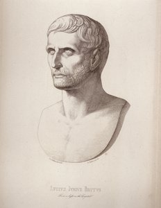 Ritratto di Lucius Junius Brutus, inciso da B.Barloccini, 1849
