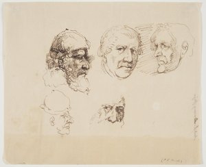 Cinque teste di uomo da C.F. von Rumohr