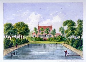 Persone che pescano a Peerless Pool, City Road, Finsbury, Londra, c. 1800 da CH Matthews