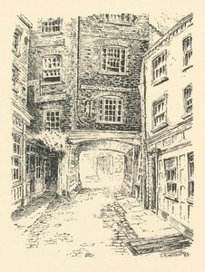 Old Bell Inn, Holborn, XVIII secolo, 1925 da CH Walker