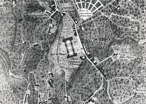 Mappa della città di Napoli con Capodimonte, (dettaglio) da J.B. and Brown J. Rowbotham