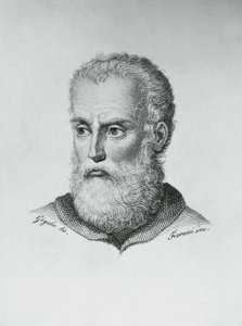 Ritratto di Annibale Caro (1507-1566), scrittore e poeta italiano, incisione di Ado Fioroni (attivo 1812-1833) da un disegno di Giovanni Battista Gigola (1767-1841) da J.B. and Brown J. Rowbotham