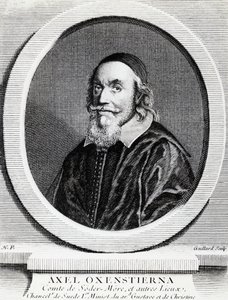 Ritratto di Axel Oxenstierna Gustafsson (1583-1654), Cancelliere del Regno di Svezia, incisione da J.B. and Brown J. Rowbotham