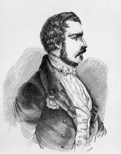 Ritratto di Carlo Luigi Napoleone Bonaparte, o Napoleone III, Presidente della Seconda Repubblica Francese e Imperatore del Secondo Impero Francese da J.B. and Brown J. Rowbotham
