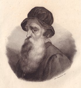 Ritratto dello scultore e orafo italiano Benvenuto Cellini, incisione in rame di Caterina Piotti-Pirola da un dipinto di Giorgio Vasari