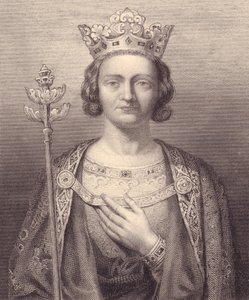 Ritratto di Re Filippo V di Francia, Alto (1293-1322), incisione, 9x7 cm, da Galerie Historique de Versailles, Histoire de France, Charles Gavard Editore, Parigi, circa 1840 da J.B. and Brown J. Rowbotham