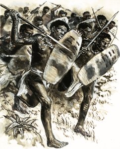 Tribù abissine attaccano il forte di Gura nel 1875 da C.L. Doughty