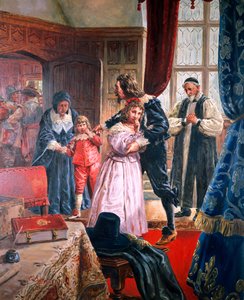 Carlo I - (1600-49) Il re martire che si congeda dai suoi figli (guazzo su carta) da C.L. Doughty