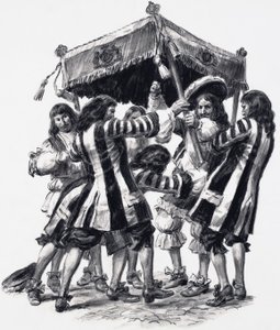 Incoronazione di Carlo II (guazzo su carta) da C.L. Doughty