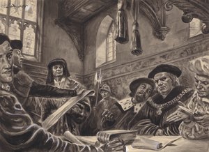 Corte della Camera Stellare (gouache su carta)