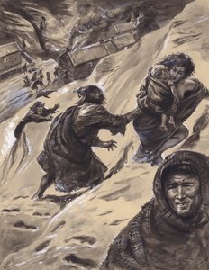 Massacro di Glencoe (gouache su carta) da C.L. Doughty