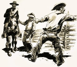 Nel 1893, un US Marshal si rivolse a Jesse Carr per dirgli che doveva rompere il muro che aveva costruito. da C.L. Doughty