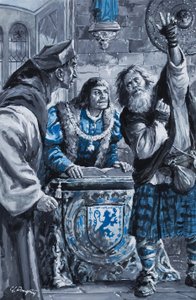 Re Enrico VII (guazzo su carta) da C.L. Doughty