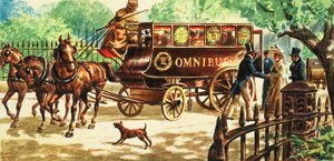 I primi autobus londinesi trainati da cavalli da C.L. Doughty
