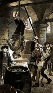 La morte del Duca di Clarence in un bicchiere di vino (gouache su carta)
