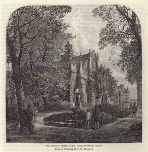 Middle Temple Hall da Fountain Court da C.O. Murray