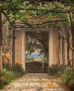 Una pergola, Italia da Christoffer Wilhelm Eckersberg